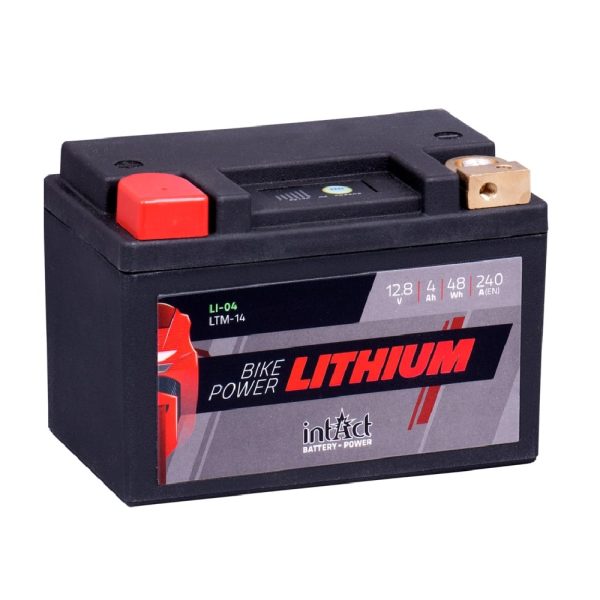 148 x 86 x 105 + - Intact Bike Power Lithium 12.8V 4Ah(c10) 48Wh 240A(CCA) LTM14 EAN4250227553056