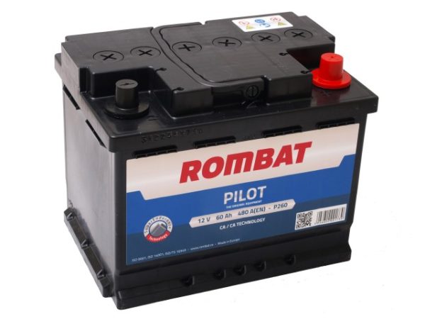 Rombat Pilot 12V 60Ah, 480A(EN) L2 242x175x190 0/1 EAN5946602001739
