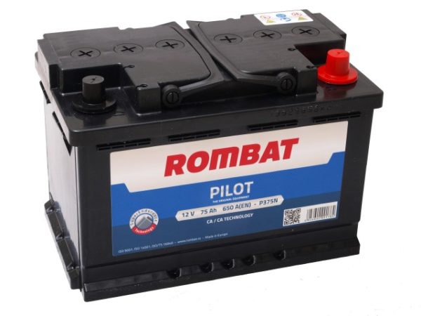 Rombat Pilot 12V 75Ah 650A(EN) L3 278X175X190 0/1 EAN5946602001784