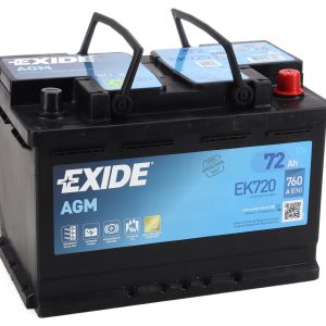 EXIDE START-STOP AGM EK720 12V 72Ah 760A(EN) 278x175x190 0/1 EAN3661024037907