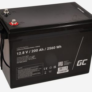 Dziļās izlādes Green Cell LiFePO4 12V 200Ah v2 385x195x255 EAN5904326373884
