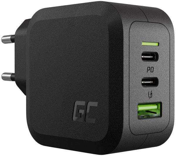 65W (2xUSB-C,1xUSB-A) lādētājs Green Cell