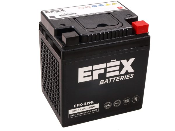 169 x 131 x 174, - +, EFEX HIGH ENDURANCE AGM 12V 34.4AH 500A EFX-32HL YTX30L-BS EAN4751039330571
