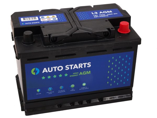 AUTO STARTS HIGH ENERGY AGM 12V 70Ah, 760A (EN) 278x175x190 0/1 EAN4751039330724