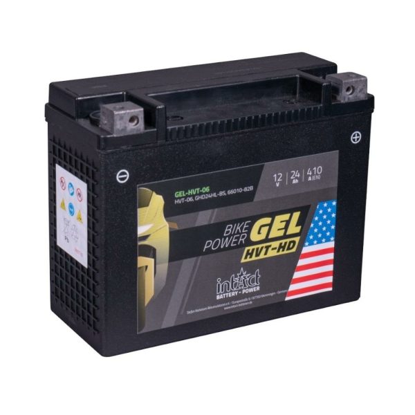 205 x 87 x 162 - + Intact Bike Power GEL 12V 24Ah(c20) 410A(EN) GHD24HL-BS HVT-06 EAN4250227555012