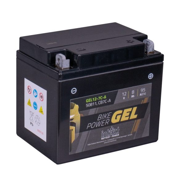 130 x 90 x 114 - + Intact Bike Power GEL 12V 8Ah(c20) 95A(EN) CB7C-A EAN4250227554848