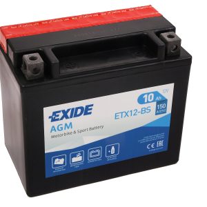 150 x 90 x 130, + -, EXIDE Bike AGM  12V 10Ah (c20) 150 A(EN) TV +SP, YTX12-BSEAN3661024033855