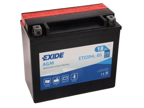 176 x 87 x 155, - +, EXIDE BIKE AGM 12V 18Ah 270A(EN) YTX20HL-BS EAN3661024033886
