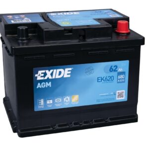 EXIDE START-STOP AGM EK620 12V 62Ah 680A(EN) 242x175x190 0/1 EAN3661024037891