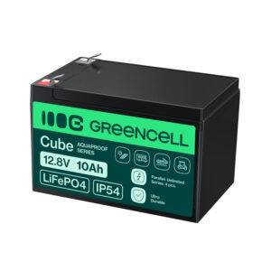 Dziļās izlādes akumulators Green Cell CUBE LiFePO4 10Ah 12.8V 128Wh, 150x100x100, EAN5904326374898