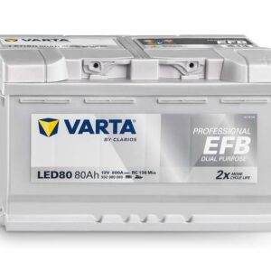 VARTA Professional Dual Purpose EFB LED80 12V 80Ah 800A(EN) 315x175x190 0/1 EAN4016987167052