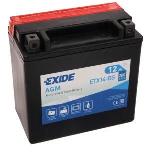 150 x 87 x 145 + - EXIDE Bike AGM  12V 12Ah (c20) 200 A(EN) TV +SP, YTX14-BS EAN3661024033862