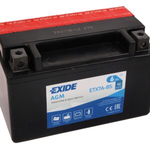 150 x 87 x 94 + - EXIDE Bike AGM  12V 6Ah (c20) 90 A(EN) TV +SP, YTX7A-BS EAN3661024033817